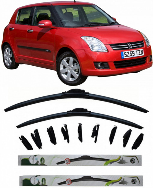 Set 2 stergatoare MultiAdapter 53cm/45cm compatibile cu Suzuki SWIFT II Hatchback (EA, MA) (1995-2005) (53 cm/45 cm)