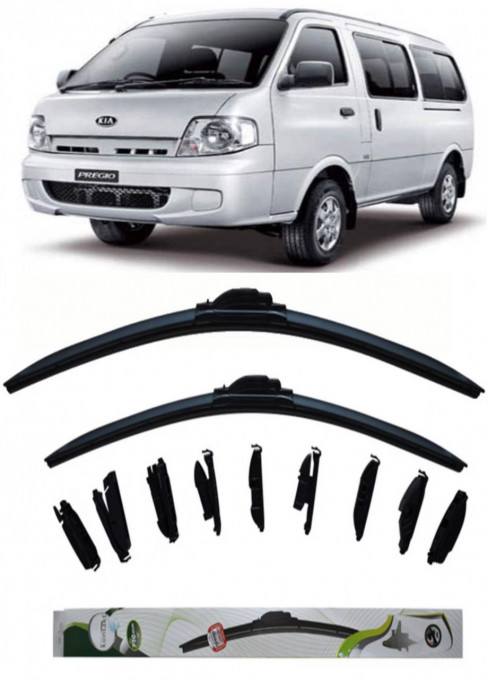 Set 2 stergatoare MultiAdapter 53cm/48cm compatibile cu Kia PREGIO Bus (1995-2004) (53 cm/48 cm)