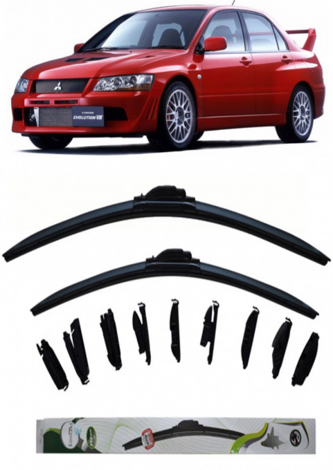Set 2 stergatoare MultiAdapter 53cm/48cm compatibile cu Mitsubishi LANCER VII (CS_A, CT_A) (2000-2007) (53 cm/48 cm)