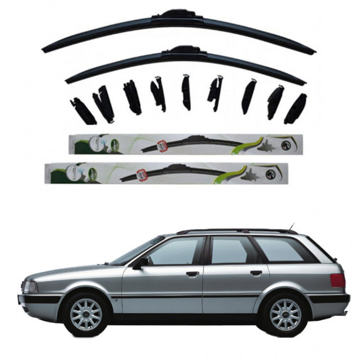 Set 2 stergatoare MultiAdapter 53cm/50cm compatibile cu Audi 80 B4 Avant (8C5) (1991-1996) (53 cm/50 cm)