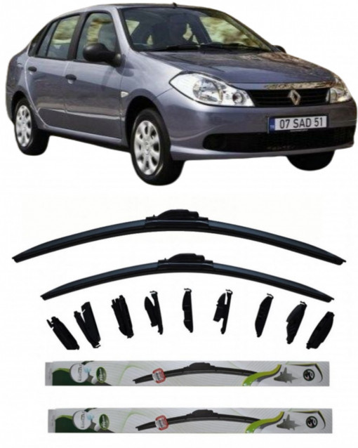 Set 2 stergatoare MultiAdapter 53cm/50cm compatibile cu Renault THALIA III (L8_) (2013) (53 cm/50 cm)