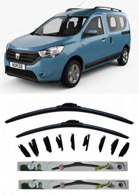 Set 2 stergatoare MultiAdapter 55cm/40cm compatibile cu Dacia DOKKER MPV (KE_) (2012) (55 cm/40 cm)