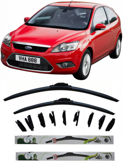 Set 2 stergatoare MultiAdapter 55cm/48cm compatibile cu Ford FOCUS I (DAW, DBW) (1998-2004) (55 cm/48 cm)