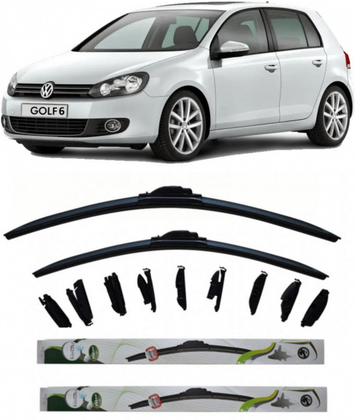 Set 2 stergatoare MultiAdapter 60cm/48cm compatibile cu Volkswagen GOLF VI (5K1) (2008-2013) (60 cm/48 cm)