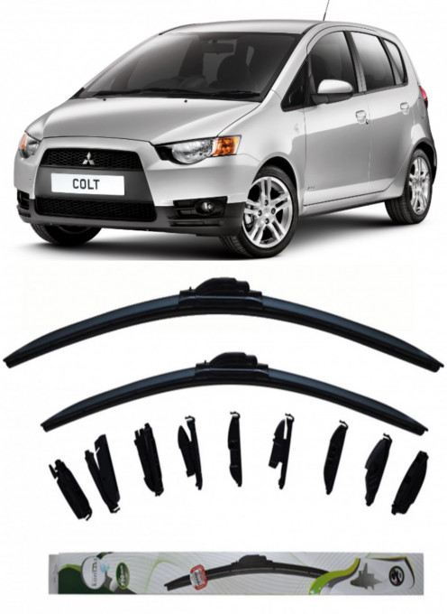 Set 2 stergatoare MultiAdapter 65cm/30cm compatibile cu Mitsubishi COLT VI (Z3_A, Z2_A) (2004-2012) (65 cm/30 cm)