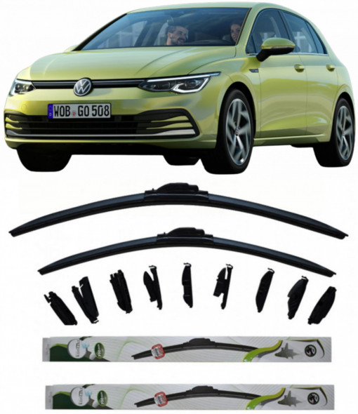 Set 2 stergatoare MultiAdapter 65cm/45cm compatibile cu Volkswagen GOLF VIII (CD1) (2019) (65 cm/45 cm)
