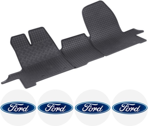 Set covorase Ford Transit Van 2015 - 2020 si 4 stickere rotunde Ford