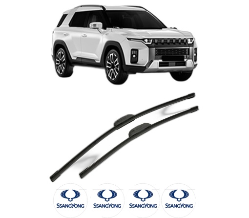 Set stergatoare SSANGYONG TORRES (J100) din 2022, pentru parbriz auto, 2 bucati, Bosch Aerotwin Retrofit, din cauciuc siliconat rezistent, 4 Stickere Auto SSANGYONG