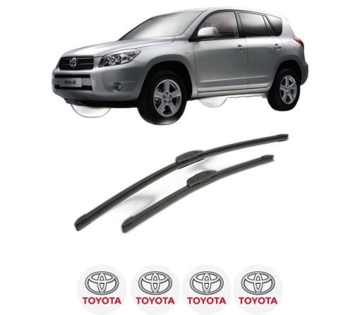 Set stergatoare TOYOTA RAV 4 III (_A3_) din 2005-2013, pentru parbriz auto, 2 bucati, Bosch Aerotwin Retrofit, din cauciuc siliconat rezistent, 4 Stickere Auto TOYOTA