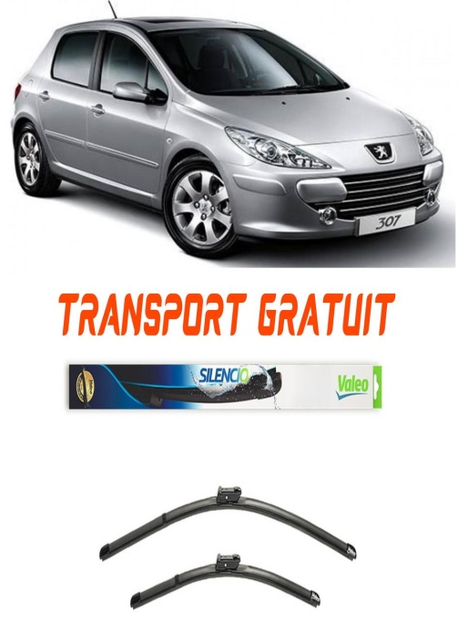 Stergatoare Peugeot 307 Set 2 stergatoare parbriz Valeo 65 cm/65 cm pentru Peugeot 307 (3A/C) din 2000-2009 (65 cm / 65 cm)
