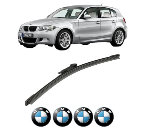Stergator lamela spate BMW Seria 1 (E81) din 2006 - 2012, pentru luneta auto, Bosch Aerotwin, din cauciuc siliconat rezistent, 4 Stickere Auto BMW