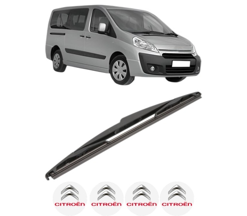 Stergator lamela spate CITROEN JUMPY II (VF7) din 2007 - 2016, pentru luneta auto, Valeo Silencio, din cauciuc siliconat rezistent, 4 Stickere Auto CITROEN