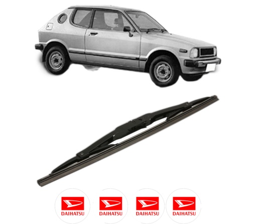 Stergator lamela spate DAIHATSU CHARADE I (G10) din 1977 - 1983, pentru luneta auto, Bosch Twin, din cauciuc siliconat rezistent, 4 Stickere Auto DAIHATSU