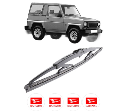 Stergator lamela spate DAIHATSU ROCKY Soft Top (F7, F8) din 1985 - 1998, pentru luneta auto, Bosch Twin, din cauciuc siliconat rezistent, 4 Stickere Auto DAIHATSU