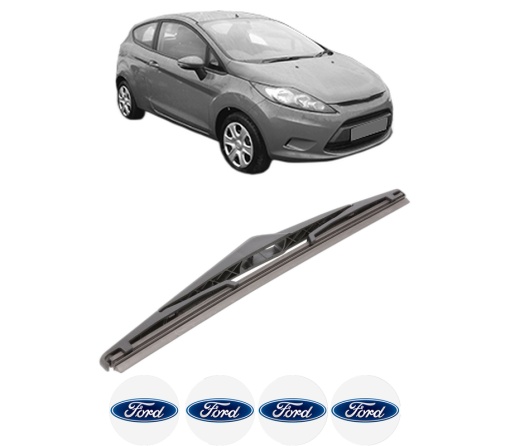 Stergator lamela spate FORD FIESTA VI (CB1, CCN) din 2008 - 2018, pentru luneta auto, Bosch Twin, din cauciuc siliconat rezistent, 4 Stickere Auto FORD
