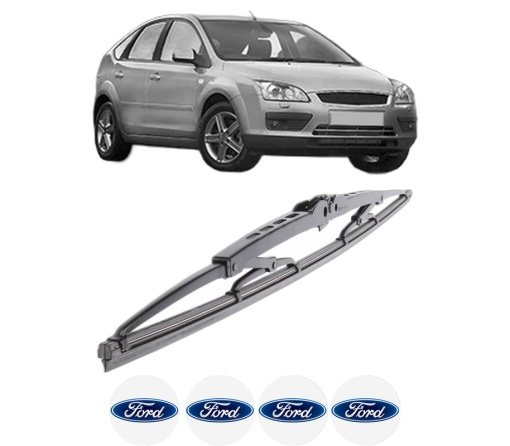 Stergator lamela spate FORD FOCUS II (DA_, HCP, DP) din 2004 - 2012, pentru luneta auto, Bosch Twin, din cauciuc siliconat rezistent, 4 Stickere Auto FORD