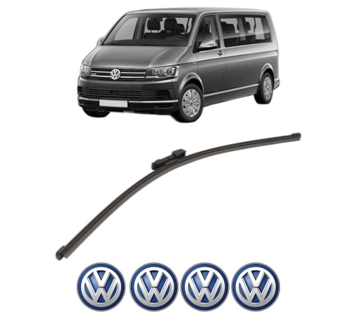 Stergator lamela spate Volkswagen MULTIVAN T6 (SGF, SGM, SGN, SHM, SHN) din 2015 - 2024, pentru luneta auto, Valeo Silencio Xtrm, din cauciuc siliconat rezistent, 4 Stickere Auto VW