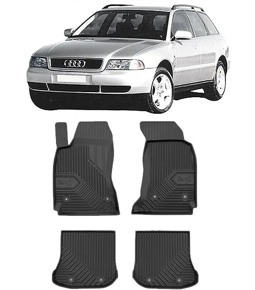Audi A4 B5 Din 1995 - 10.2001, Combi , Set Covorase Auto Tip Tavita Premium 3D, din cauciuc