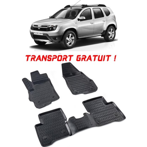 Dacia Duster 4X2 2010-2017 Set 4 covorase auto din cauciuc tip tavita premium line 3D - Transport Gratuit!