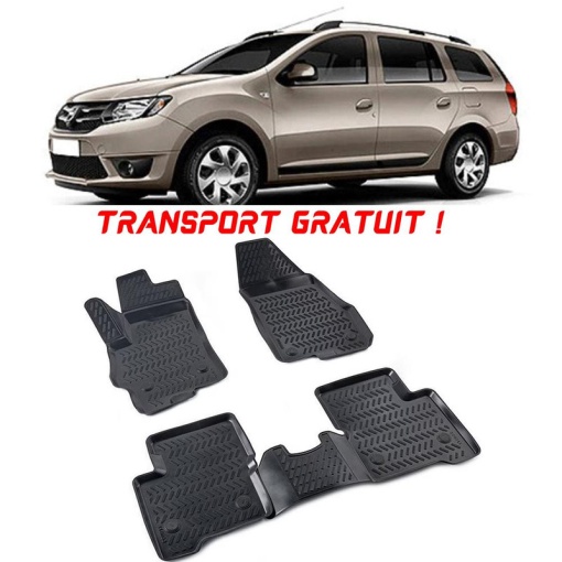 Dacia Logan II Mcv 2012- Set 4 covorase auto din cauciuc tip tavita premium line 3D - Transport Gratuit!