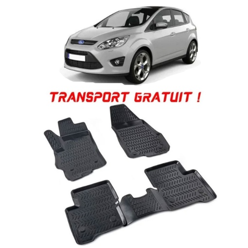 Ford C-Max I 2003-2010 Set 4 covorase auto din cauciuc tip tavita premium line 3D - Transport Gratuit!