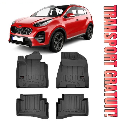 Kia Sportage IV, Suv, Din 01.2016 - Prezent , Set Covorase Auto Tip Tavita Premium 3D, din cauciuc - Img 1