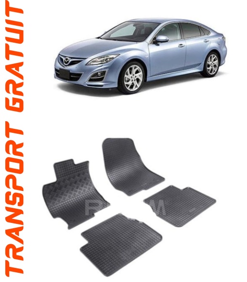 Mazda 6 II, Hatchback, fabricat din 2008 - 12.2012, set covorase auto dedicate, din cauciuc 100% Premium