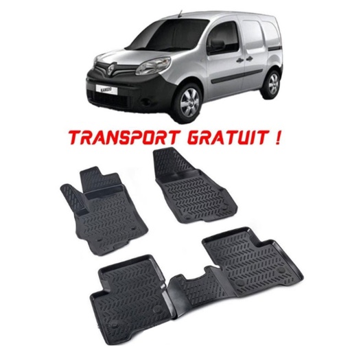 Renault Kangoo II 2007-2020 Set 4 covorase auto din cauciuc tip tavita premium line 3D - Transport Gratuit!