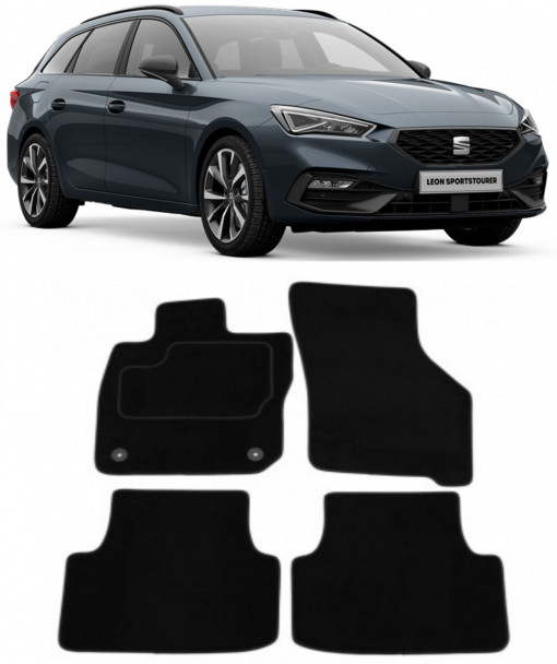 Seat Leon Set covorase auto din mocheta premium, dedicate pentru Seat Leon Combi fabricat intre 2019-2024, calitate extra