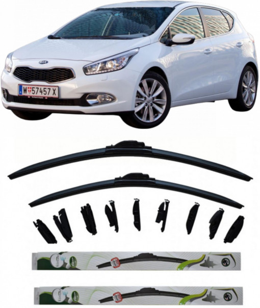 Set 2 stergatoare Multi Adapter 60/48 cm compatibile cu Kia Pro Ceed(2008-2012) (60 cm/45 cm)