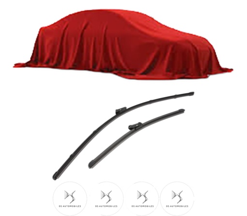 Set stergatoare DS DS 7 (J4_, JC_) din 2022, pentru parbriz auto, 2 bucati, Valeo Silencio, din cauciuc siliconat rezistent, 4 Stickere Auto DS