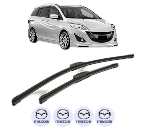 Set stergatoare MAZDA 5 (CW) din 2010, pentru parbriz auto, 2 bucati, Bosch Aerotwin Retrofit, din cauciuc siliconat rezistent, 4 Stickere Auto MAZDA