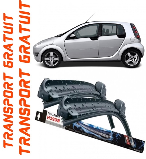 Smart Fortwo Set 2 stergatoare parbriz pentru parbriz compatibile cu Smart Fortwo fabricat in perioada 2004 - 2007, breloc Hella (52.5 cm / 52.5 cm)