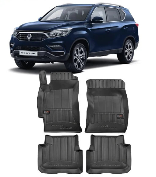 Ssang Yong Rexton IV, Din 2017 - Prezent , Set Covorase Auto Tip Tavita Premium 3D, din cauciuc