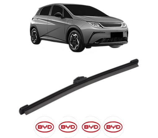 Stergator lamela spate BYD DOLPHIN din 2021, pentru luneta auto, Valeo Silencio, din cauciuc siliconat rezistent, 4 Stickere Auto BYD