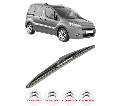 Stergator lamela spate CITROEN BERLINGO MULTISPACE (B9) din 2008 - 2021, pentru luneta auto, Bosch Twin, din cauciuc siliconat rezistent, 4 Stickere Auto CITROEN
