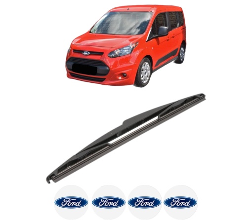 Stergator lamela spate FORD TOURNEO CONNECT / GRAND TOURNEO CONNECT V408 MPV din 2013 - 2022, pentru luneta auto, Valeo Silencio, din cauciuc siliconat rezistent, 4 Stickere Auto FORD