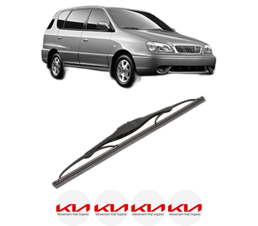 Stergator lamela spate KIA CARENS I MPV (FC, FJ) din 2000 - 2007, pentru luneta auto, Valeo Silencio, din cauciuc siliconat rezistent, 4 Stickere Auto KIA