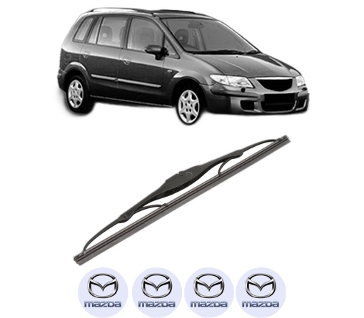 Stergator lamela spate MAZDA PREMACY (CP) din 1999 - 2005, pentru luneta auto, Valeo Silencio, din cauciuc siliconat rezistent, 4 Stickere Auto MAZDA