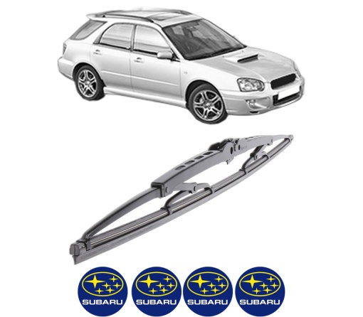 Stergator lamela spate SUBARU IMPREZA Estate (GG) din 2000 - 2008, pentru luneta auto, Bosch Twin, din cauciuc siliconat rezistent, 4 Stickere Auto SUBARU