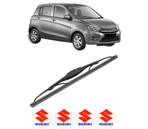Stergator lamela spate SUZUKI CELERIO (LF) din 2014, pentru luneta auto, Valeo Silencio, din cauciuc siliconat rezistent, 4 Stickere Auto SUZUKI