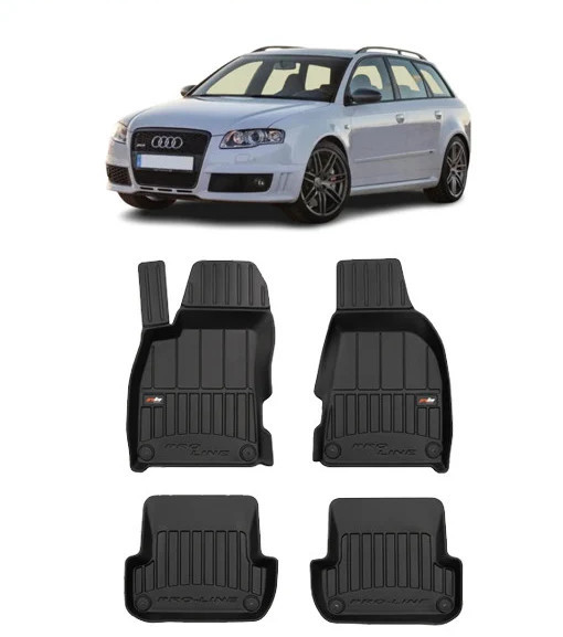 Audi A4 Rs4 Quattro Din 2006 - 2008, Combi Set Covorase Auto Tip Tavita Premium 3D, din cauciuc