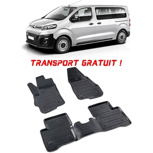 Citroen Jumpy 2019-Prezent Set 2 covorase auto din cauciuc tip tavita premium line 3D - Transport Gratuit!