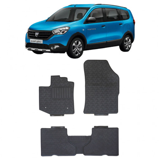 Dacia Dokker / Lodgy (2012-) Set 5 covorase auto cauciuc Exclusive Line