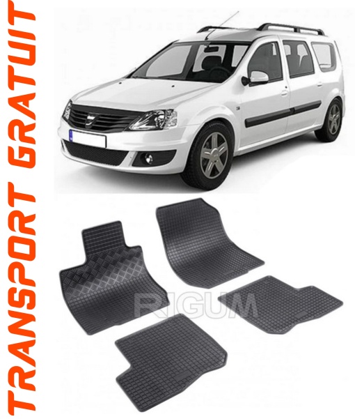 Dacia Logan I Mcv, Combi, fabricat din 01.2007 - 08.2013, 5 Locuri, set covorase auto dedicate, din cauciuc 100% Premium