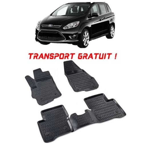 Ford C-Max II 2011-2019 Set 4 covorase auto din cauciuc tip tavita premium line 3D - Transport Gratuit!