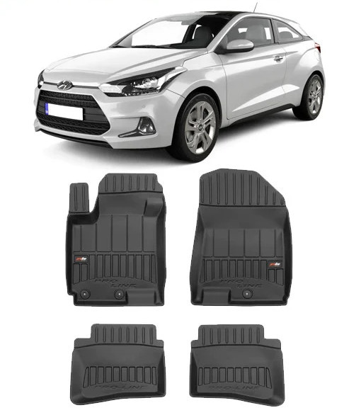Hyundai I20 II, Hatchback, Din 12.2014 - 07.2020 , Set Covorase Auto Tip Tavita Premium 3D, din cauciuc
