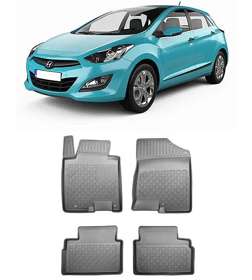 Hyundai I30 II, Hatchback, Din 02.2012 - 01.2017 , Set Covorase Auto Tip Tavita Premium 3D, din cauciuc