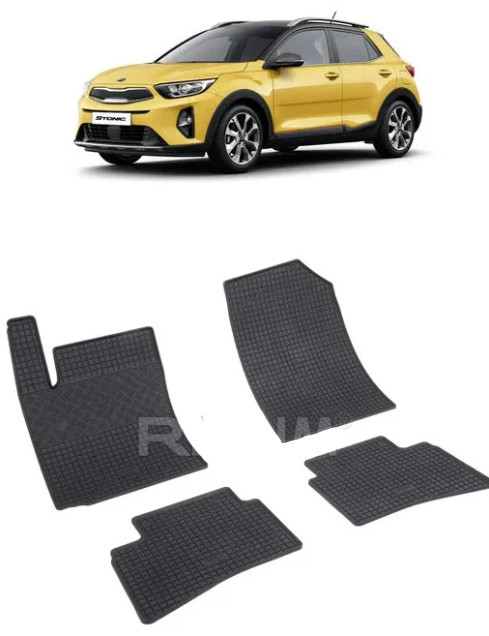 Kia Stonic, Suv, fabricat din 10.2017 - Prezent, set covorase auto dedicate, din cauciuc 100% Premium