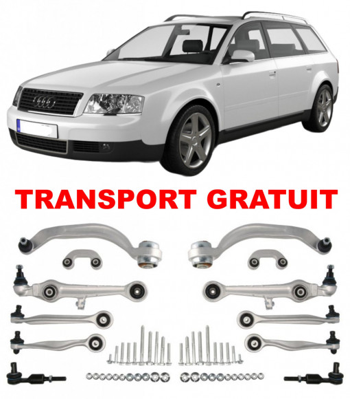 Kit complet de brate suspensie fata, compatibil cu Audi A6 C5 combi fabricat intre anii 1997-2005